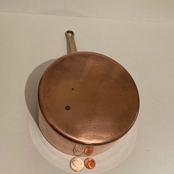 Vintage Metal Copper and Brass Cooking Pot - Picture 4 of 6